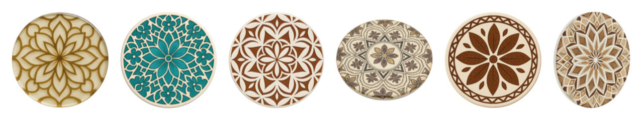 Embossed Mandala Pattern Set Including