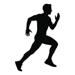 A dynamic runner in motion capturing the essence of speed silhouette