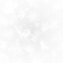 Frosty winter background with falling snow and glowing ice elements.