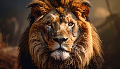 Fototapeta premium Close-up lion portrait (1)