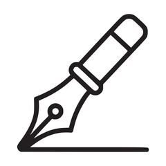 Illustration of a fountain pen the design features a classic writing instrument, symbolizing creativity and authorship the clean lines and minimalist style make it versatile for various design applica