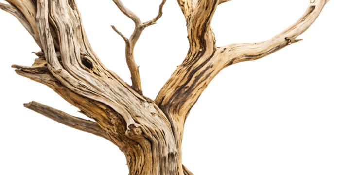 Gnarled dead tree branches on background isolated on a transparent background gnarled branches