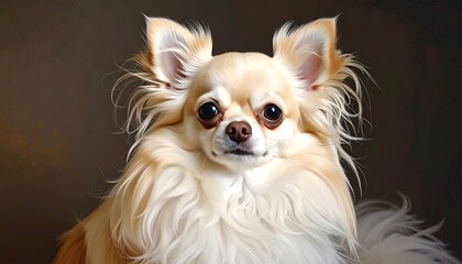 Gentle Gaze of a Cream-Colored Chihuahua