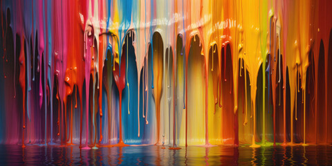 Abstract Dripping Paint