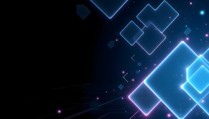 Naklejka premium Bright blue futuristic background with glowing lines and magical light texture