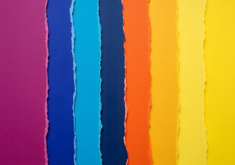 Colorful Torn Paper Strips Background