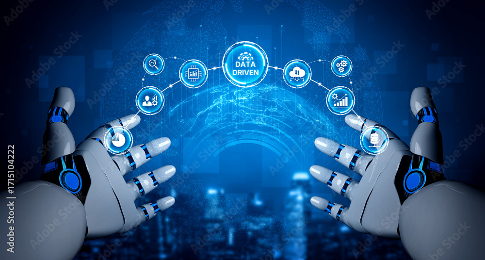 Poster ai drives data-driven decisions with intelligent analytics, smart data visualization, and cloud-base