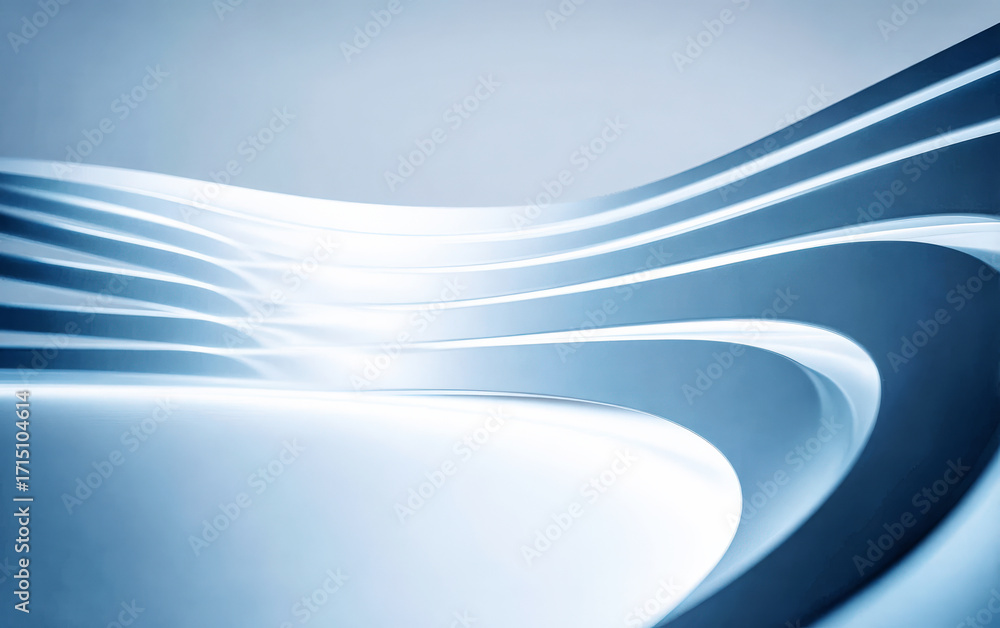 Aufkleber smooth curved lines creating modern abstract pattern