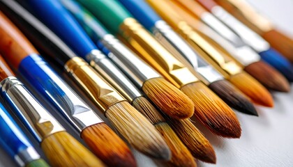 Close-up of paintbrushes