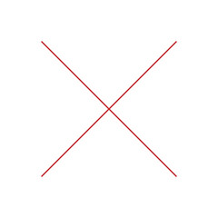 Red cross symbol. Red cross mark icon.