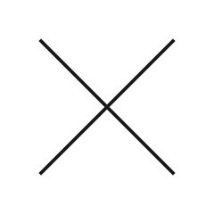 Black cross symbol. Black cross mark icon.