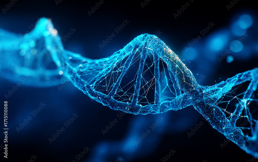 Poster exploring the molecular structure of double helix dna molecule
