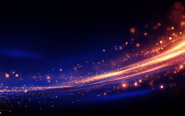 Obraz premium Vibrant abstract background with glowing lines and sparkling particles