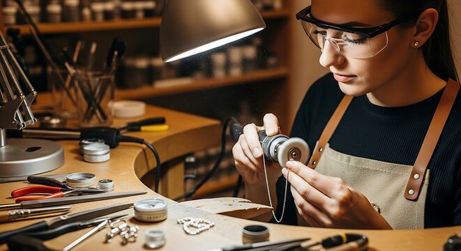 Jewelry making process. - Powered by Adobe