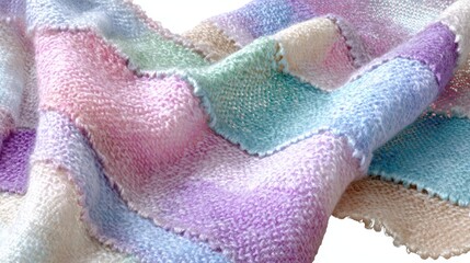 Cozy artisan scarf crafted with mixed fabrics, ideal for sustainable accessories.