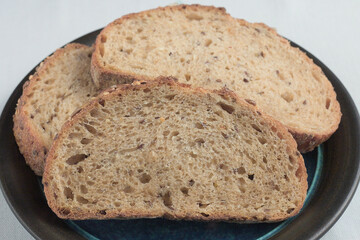 Slices of wholegrain and seed wholemeal bread