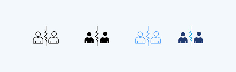 Conflict Resolution Outline Icon