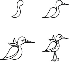 How to Draw a Bird  Easy Step-by-Step Drawing Tutorial for Kids