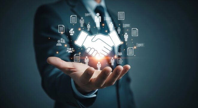 Secure the deal with a powerful business handshake and streamline your workflow with ease today