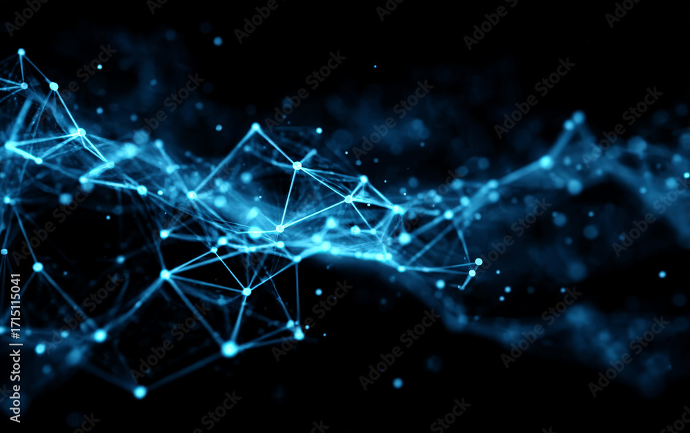 Aufkleber abstract network connections representing digital data flow