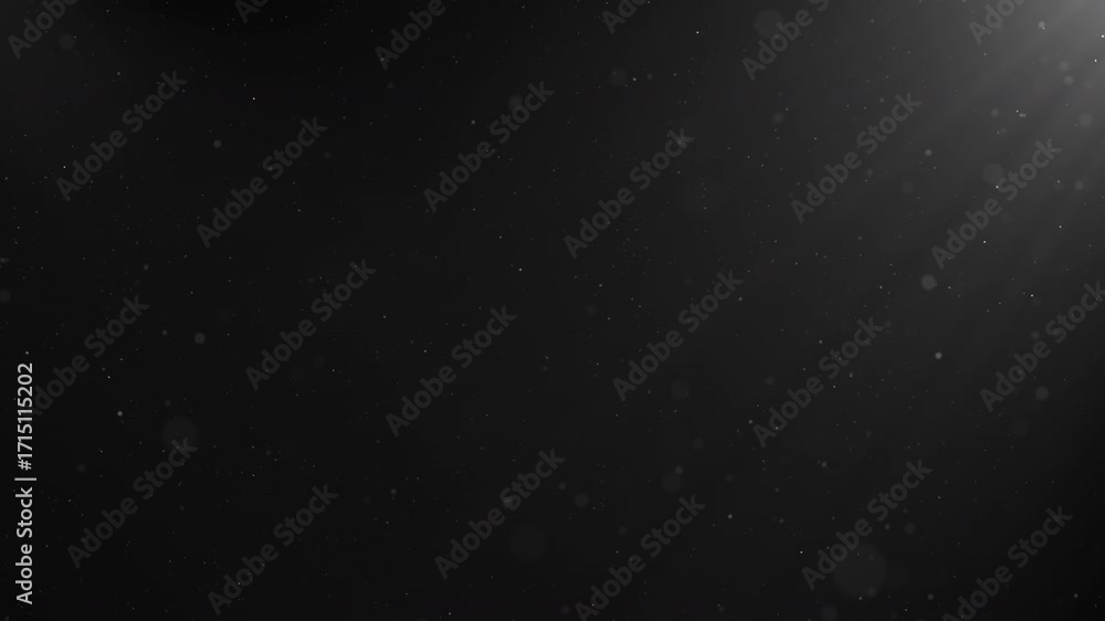 Wall mural flickering abstract dust particles motion. volumetric light. seamless loop