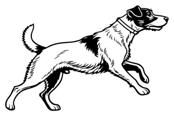 Jack Russell Terrier Dog Silhouette – Vector PNG, Transparent Background