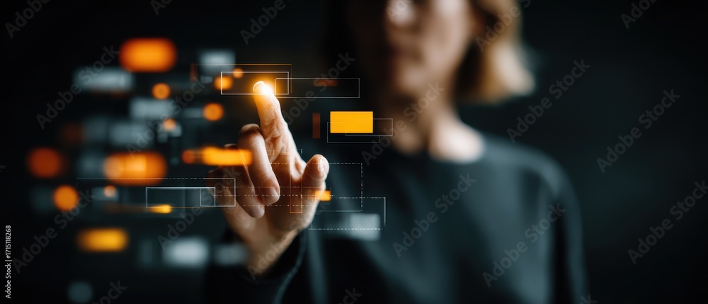Aufkleber engagement interview workshop in a digital environment flowchart explained by hiring trainer technol