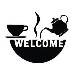 Kettles in black Vector illustrations of different teapots An example of a morning teatime teacup illustration
