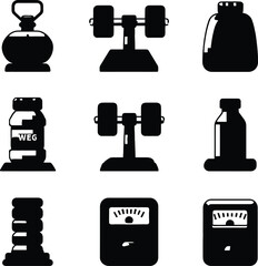 Medical technology icons featuring futuristic healthcare and robotic surgery
