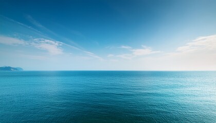 Fototapeta premium Serene Minimalist Ocean And Sky In Soft Colors