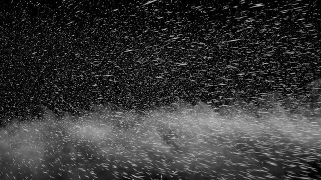 Blowing Snow, seamless loop with Alpha Channel.