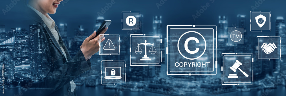 Poster understanding copyright is essential in digital publishing. copyright ensures intellectual property 