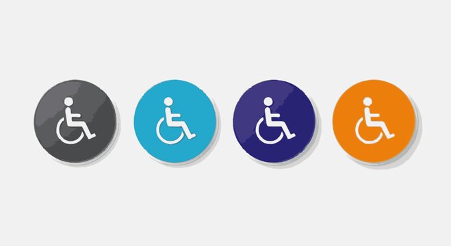 Wheelchair Accessible Icons A Diverse Set of Disability Symbols for Various Applications and Uses