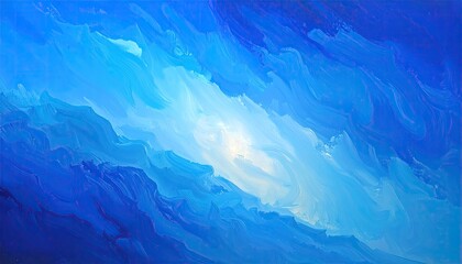 Abstract Blue and White Textured Background with Diagonal Light Pattern and Geometric Shapes for Modern Design Applications