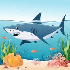 Obraz premium Hintergrund Hai