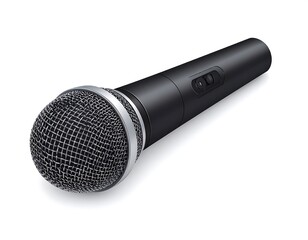 Modern Black Microphone Audio Recording Device
