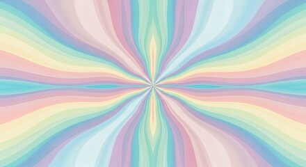 Abstract colorful rainbow explosion design with pastel colors.