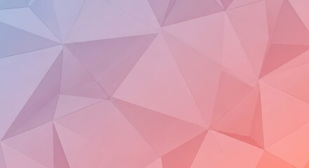 Abstract Geometric Polygonal Background with Soft Pink and Blue Gradient.
