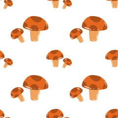 seamless pattern with mushrooms