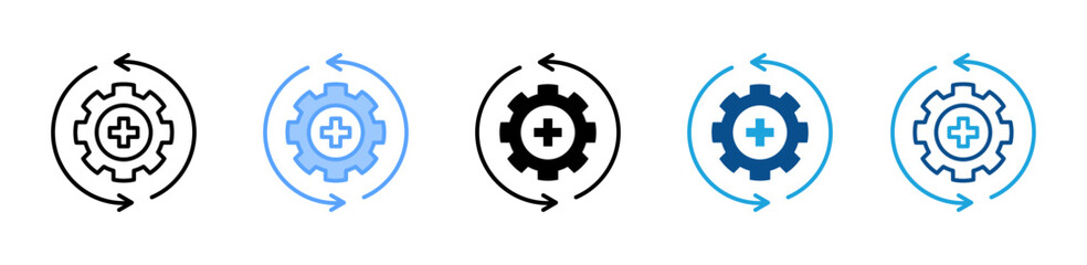 Recovery icon sheet multiple style collection