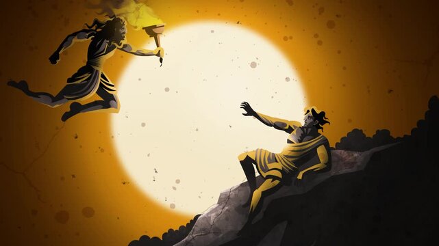 prometheus stealing fire for humans