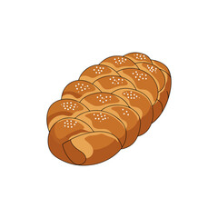 Christmas Bread – Traditional Eastern European Holiday Bread Vector Illustration
