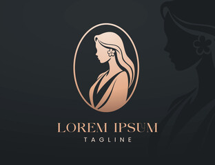 luxury design beauty fashion logo or icon