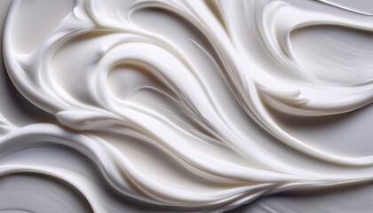 Obraz premium Beauty Cream Texture White Lotion Moisturizer Skincare Product Textured Background