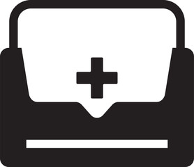 Solid Glyph Icon of a Medical Doctor's Bag