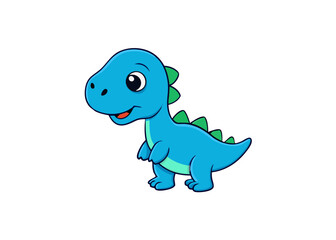 Obraz premium Cute Dinosaur for Kids – Colorful Vector PNG, Transparent Background