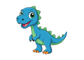 Fototapeta premium Cute Dinosaur for Kids – Colorful Vector PNG, Transparent Background