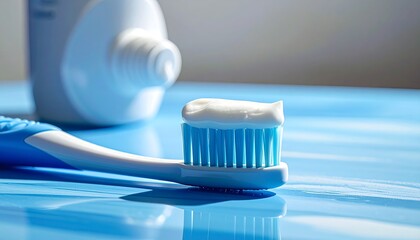 Freshness and Hygiene with a Toothbrush and Toothpaste