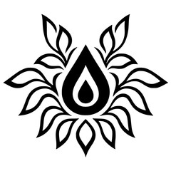 Water mandala silhouette