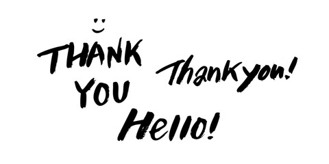 Hand-drawn Calligraphy greetings bold black Typography © 미림 신